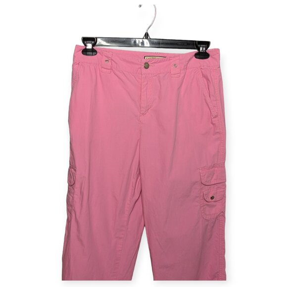Caribbean Joe Pink Cropped Cargo Pants with Adjustable Length Size 8 - Picture 2 of 14